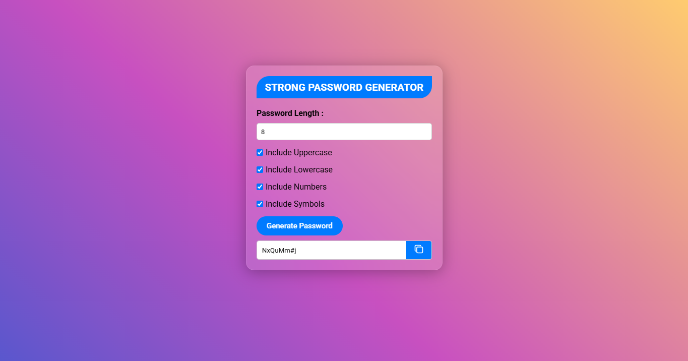 Password Genearator screenshot