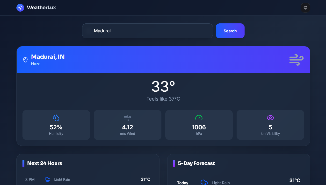 Weather App screenshot